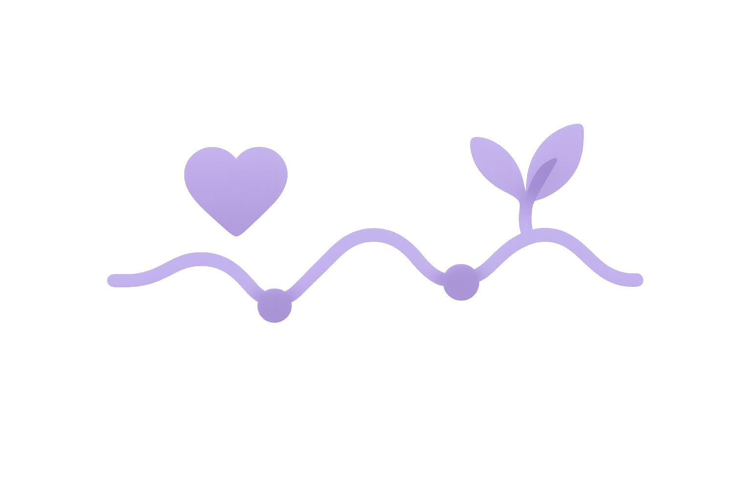Give me an icon that represents a healthy timeline in lavender