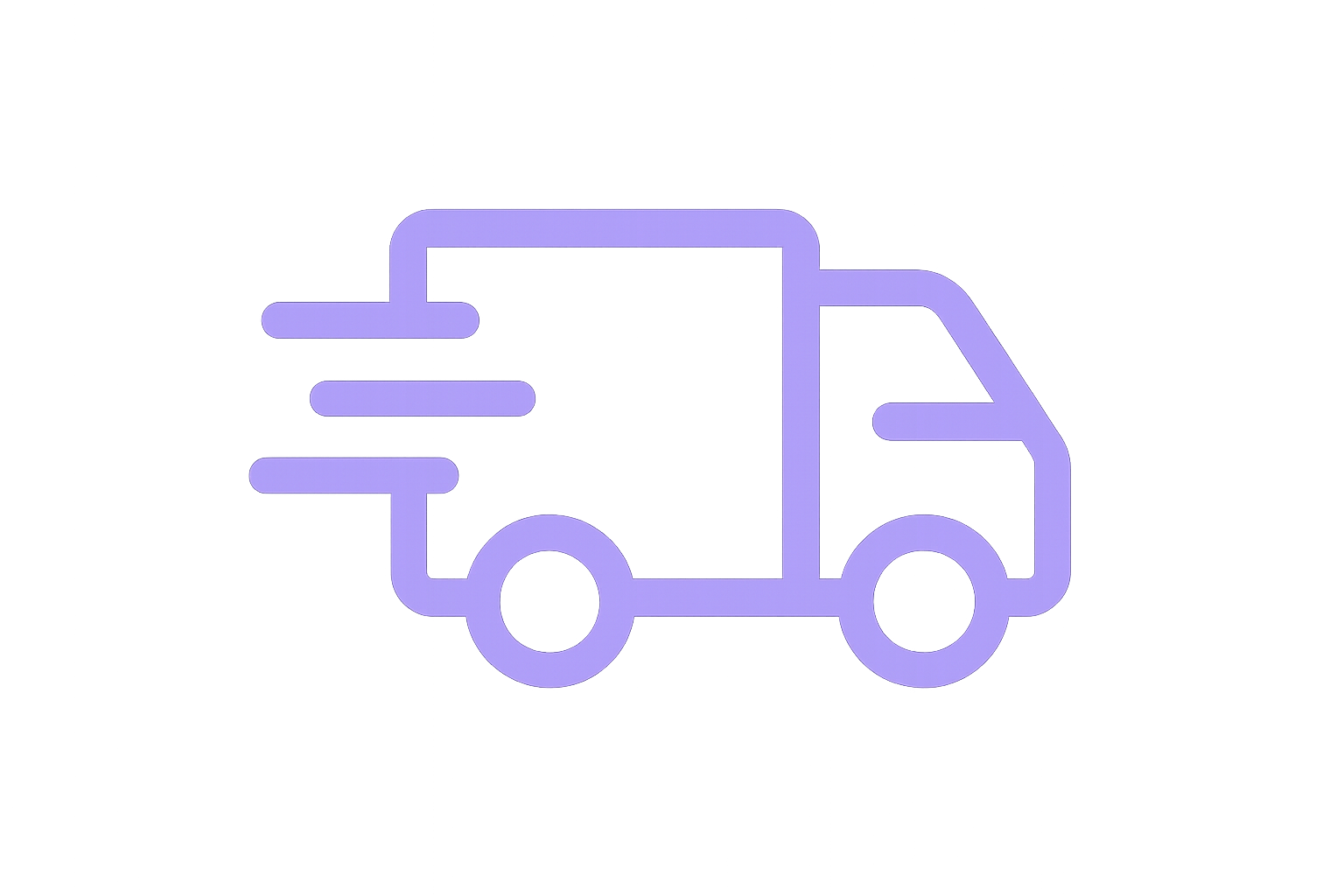 icon that represents delivery in lavender